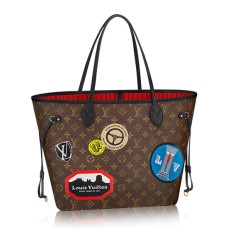 Louis Vuitton M42844 Neverfull MM ramenní taška s monogramem, plátěná