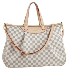 Louis Vuitton N41111 Siracusa GM taška přes rameno Damier Azur Canvas