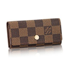 Louis Vuitton N62631 4 držák na klíče Damier Ebene Canvas