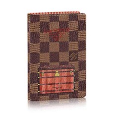 Louis Vuitton N63189 Obal na pas Damier Ebene Canvas