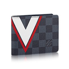Louis Vuitton N64008 Štíhlá peněženka Damier Cobalt Canvas